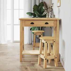 Imagine vidaXL Set mobilier de bar, 3 piese, lemn masiv de pin
