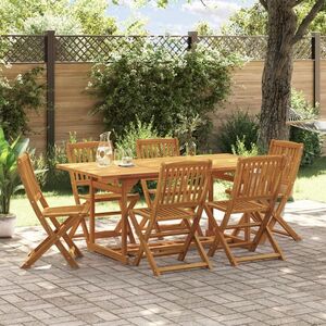 Imagine vidaXL Set mobilier de grădină 7 piese 180x90x75 cm, lemn masiv acacia