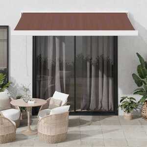 Imagine vidaXL Copertina retractabilă automat, maro, 350x250 cm
