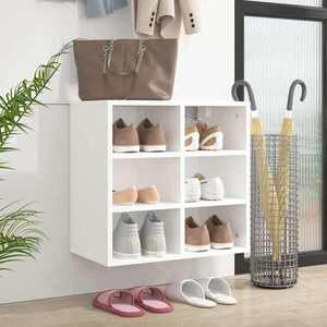 Imagine vidaXL Pantofar, alb, 52, 5x30x50 cm