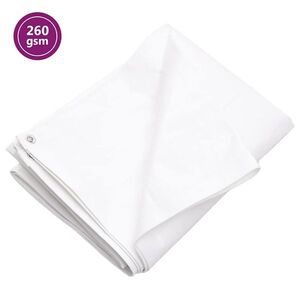 Imagine vidaXL Prelată 260 g/m², alb, 4x4 m, HDPE