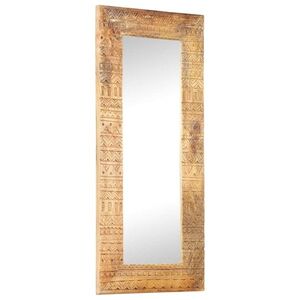 Imagine vidaXL Oglindă sculptată manual, 110x50x2, 5 cm, lemn masiv de mango