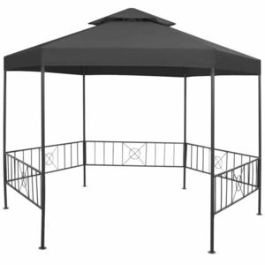 Imagine vidaXL Pavilion de grădină, antracit, 323x275x265 cm