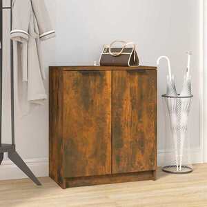 Imagine vidaXL Pantofar, stejar fumuriu, 59x35x70 cm, lemn prelucrat