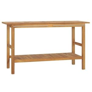 Imagine vidaXL Dulap de chiuvetă baie, 132x45x75 cm, lemn masiv de tec