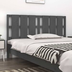 Imagine vidaXL Tăblie de pat, gri, 185, 5x4x100 cm, lemn masiv de pin