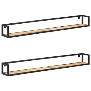 Imagine vidaXL Rafturi de perete, 2 buc., 160 cm, lemn de mango nefinisat