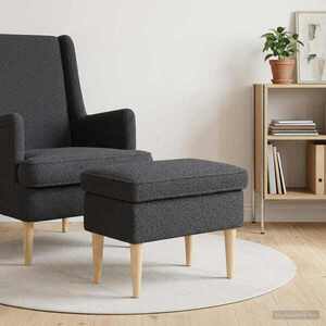 Imagine vidaXL Taburet Gri închis 55 x 35 x 41 cm Bouclé