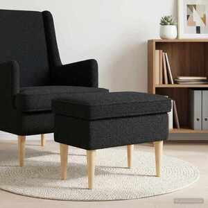 Imagine vidaXL Taburet Negru 55 x 35 x 41 cm Bouclé
