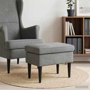 Imagine vidaXL Taburet Gri închis 55 x 35 x 41 cm Catifea