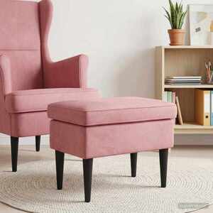 Imagine vidaXL Taburet Roz 55 x 35 x 41 cm Catifea