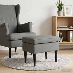 Imagine vidaXL Taburet Gri închis 55 x 35 x 41 cm Țesătură