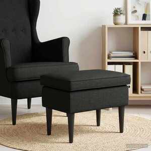 Imagine vidaXL Taburet Negru 55 x 35 x 41 cm Țesătură