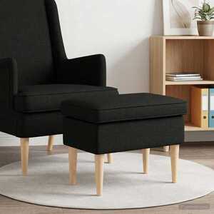 Imagine vidaXL Taburet Negru 55 x 35 x 41 cm Țesătură