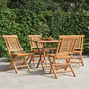Imagine vidaXL Scaune pliante 4 buc 47x63x90 cm lemn masiv de tec