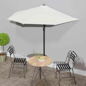 Imagine vidaXL Umbrelă de soare pentru balcon tijă aluminiu nisipiu 270x144cm