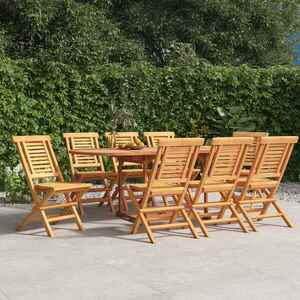 Imagine vidaXL Scaune pliante 8 buc 47x63x90 cm lemn masiv de tec