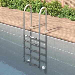 Imagine vidaXL Scară de piscină, 54x38x211 cm, oțel inoxidabil 304