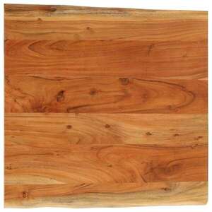 Imagine vidaXL Blat masă 80x80x2, 5 cm, pătrat, lemn masiv acacia margine vie