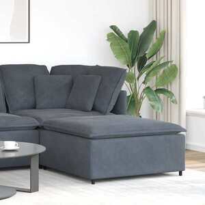Imagine vidaXL Modul modular taburet canapea gri închis 100x100x48 cm