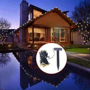 Imagine Decorațiune de Crăciun instalație lumini solare cu LED-uri, alb cald