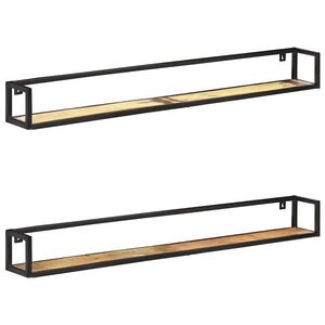 Imagine vidaXL Rafturi de perete, 2 buc., 160 cm, lemn masiv reciclat