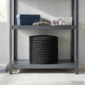 Imagine vidaXL Sfoară din Bumbac 10 mm 25 m Negru 100% bumbac