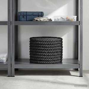 Imagine vidaXL Sfoară din Bumbac 16 mm 25 m Negru 100% bumbac