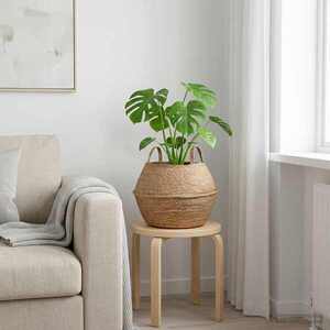 Imagine vidaXL Vază pentru plante cu mânere natural Ø 45 x 36 cm