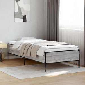 Imagine vidaXL Cadru de pat Sonoma gri 80 x 200 cm Lemn prelucrat