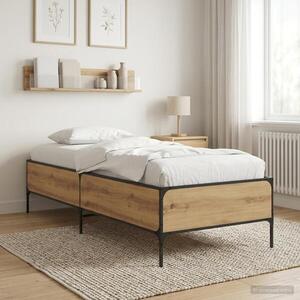 Imagine vidaXL Cadru de pat Stejar artizanal 80 x 200 cm Lemn prelucrat