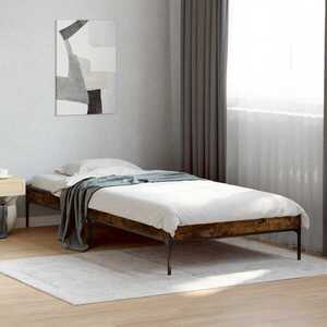 Imagine vidaXL Cadru de pat Stejar fumuriu 80 x 200 cm Lemn prelucrat
