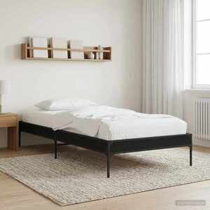 Imagine vidaXL Cadru de pat Stejar Negru 80 x 200 cm Lemn prelucrat