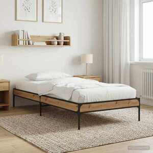 Imagine vidaXL Cadru de pat Stejar artizanal 80 x 200 cm Lemn prelucrat