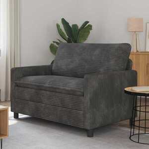 Imagine vidaXL Canapea Gri închis 126 x 81 x 87, 5 cm Poliester