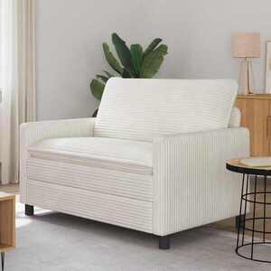 Imagine vidaXL Canapea Crem 126 x 81 x 87, 5 cm Poliester