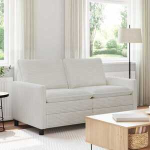 Imagine vidaXL Canapea Crem 156 x 81 x 87, 5 cm Poliester