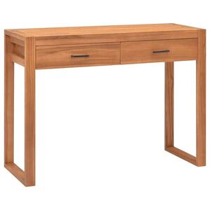 Imagine vidaXL Birou cu 2 sertare, 100x40x75 cm, lemn de tec