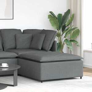 Imagine vidaXL Modul taburet modular pentru canapea, gri închis, 100x100x48 cm