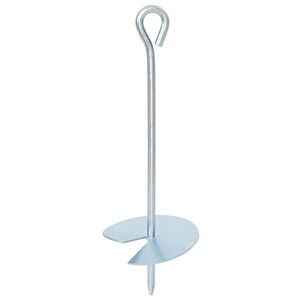 Imagine vidaXL Ancoră de Pământ 2 buc. Ø10 x 30 cm Metal Galvanizat Argintiu