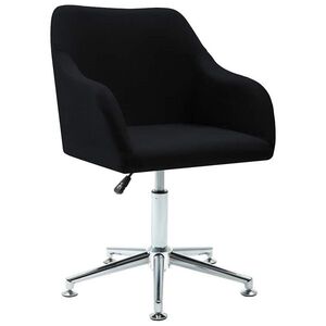 Imagine vidaXL Scaun de birou pivotant, negru, material textil
