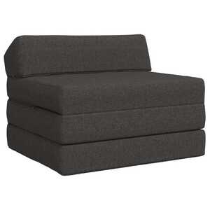 Imagine vidaXL Canapea Pat Pliabilă Gri închis 200 x 70 x 10 cm Țesătură