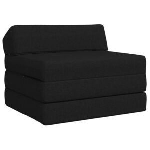 Imagine vidaXL Canapea Pat Pliabilă Negru 200 x 70 x 10 cm Țesătură