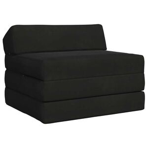Imagine vidaXL Canapea Pat Pliabilă Negru 200 x 70 x 10 cm Catifea