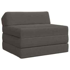 Imagine vidaXL Canapea Pat Pliabilă Gri închis 200 x 70 x 10 cm
