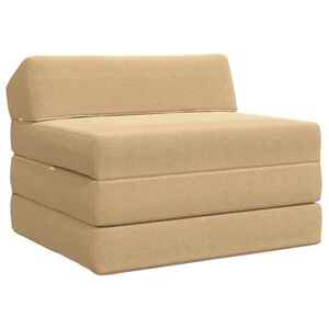 Imagine vidaXL Canapea Pat Pliabilă Verde deschis gri 200 x 70 x 10 cm