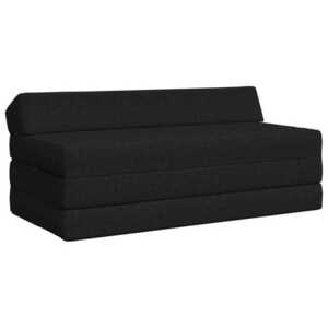 Imagine vidaXL Canapea Pat Pliabilă Negru 120 x 60 x 49 cm Țesătură
