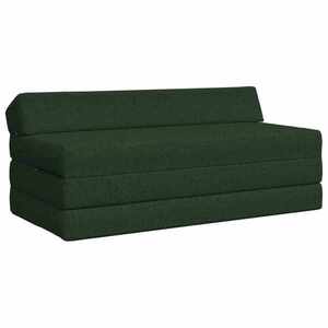 Imagine vidaXL Canapea Pat Pliabilă Verde închis 120 x 60 x 49 cm Țesătură