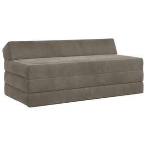 Imagine vidaXL Canapea Pat Pliabilă Gri deschis 120 x 60 x 49 cm Țesătură