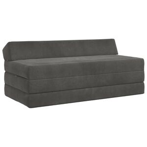 Imagine vidaXL Canapea Pat Pliabilă Gri închis 120 x 60 x 49 cm Țesătură